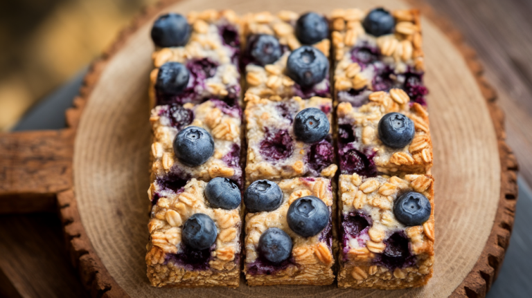 5-Day Blueberry Baked Oatmeal Squares (Freezer-Friendly)