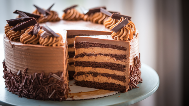 Chocolate Peanut Butter Layer Cake for Party