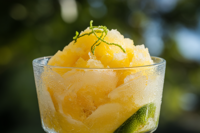 Low-Calorie Mango Lime Granita (No Ice Cream Maker)