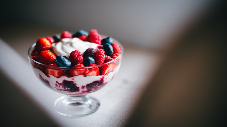 Low-Calorie Berry Compote Dessert Bowls