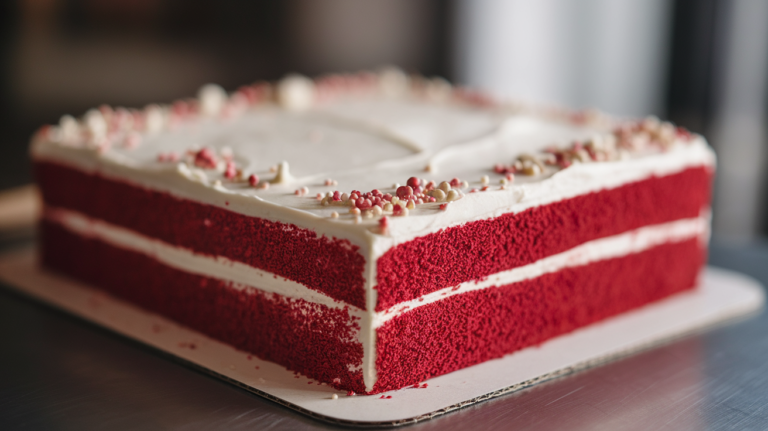 Party-Friendly Red Velvet Sheet Cake