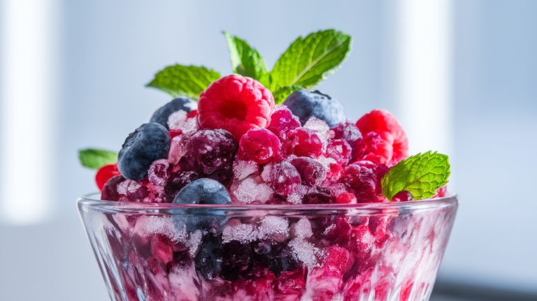 Healthy Berry Granita (3 Ingredients, No Machine)