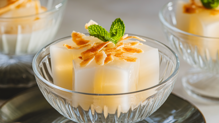 Low-Calorie Coconut Milk Jelly Dessert (Asian Style)