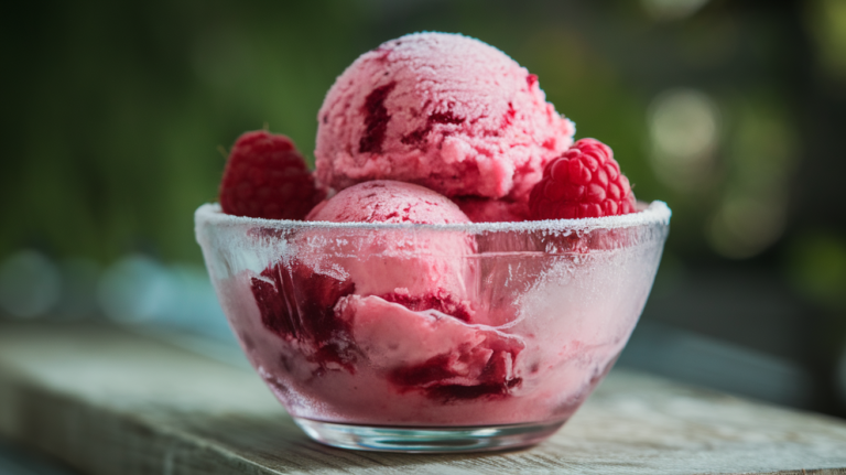 Low-Calorie Raspberry Sorbet