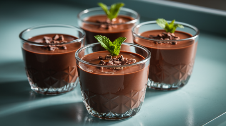 Sugar-Free Chocolate Avocado Pudding Cups