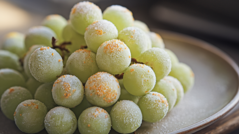 Low-Calorie Frozen Grapes with Citrus Sugar Dust