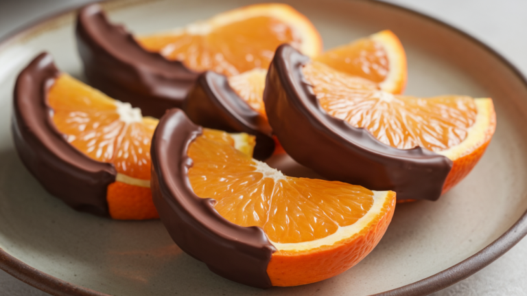 Low-Calorie Chocolate Dipped Orange Slices