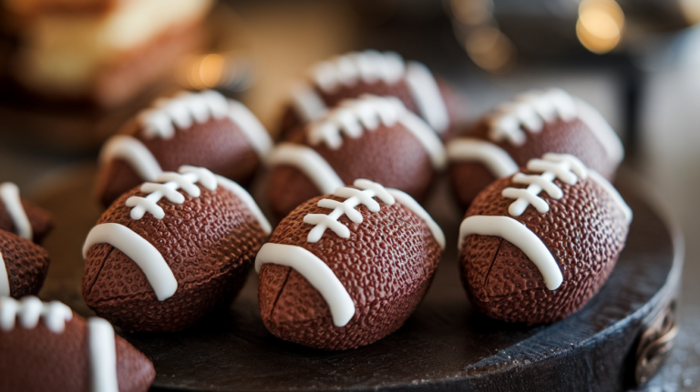 Mini Brownie Football Bites