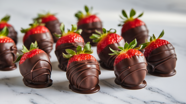 Vegan Chocolate-Dipped Strawberry Bites