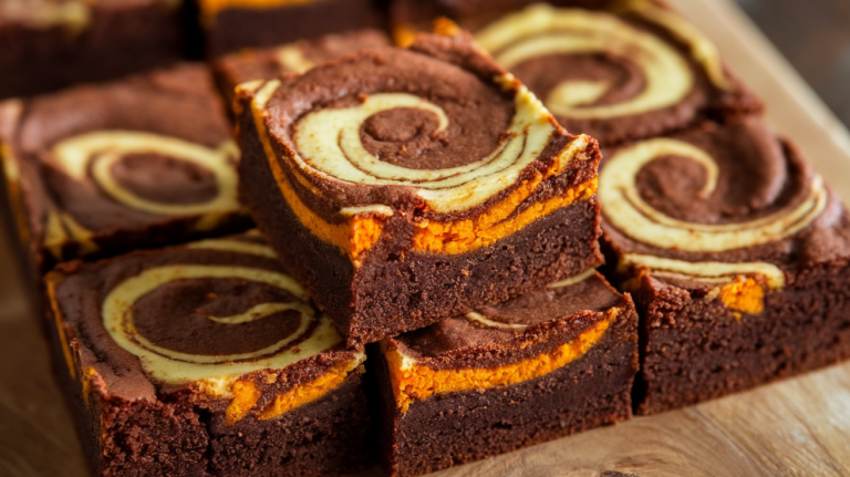 Vegan Cinnamon Swirl Sweet Potato Brownies