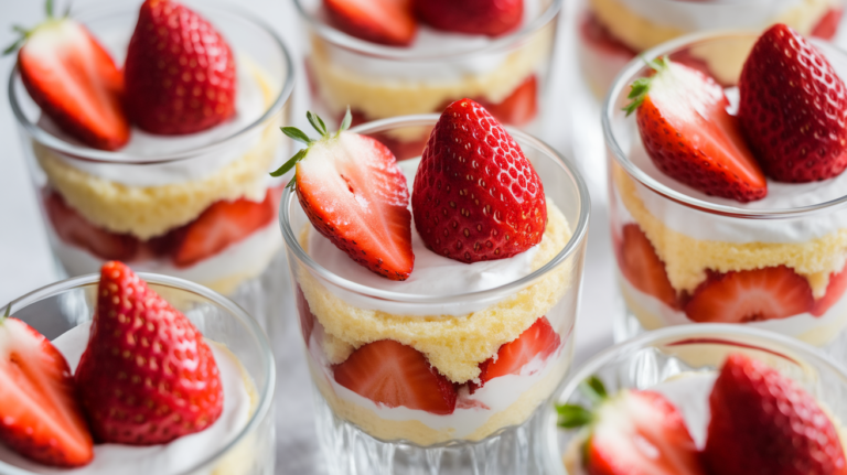 Low-Calorie Strawberry Shortcake Cups