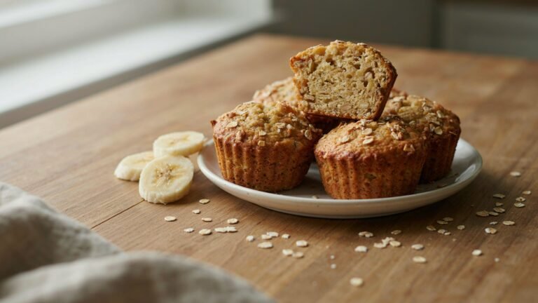 Sugar-Free Banana Oat Muffins