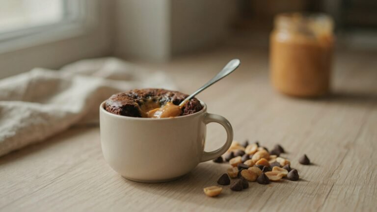 Peanut Butter Chocolate Mug Cake