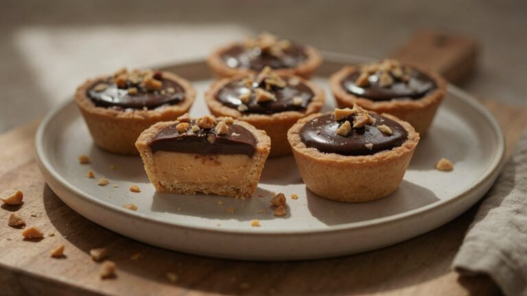 Peanut Butter Chocolate Ganache Tartlets