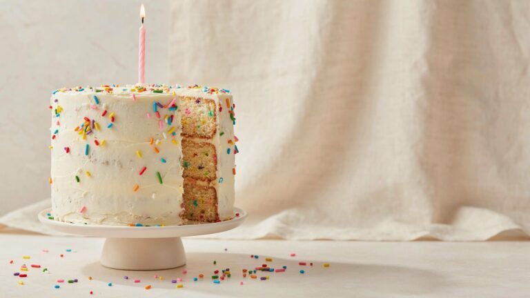 Vegan Vanilla Funfetti Birthday Cake