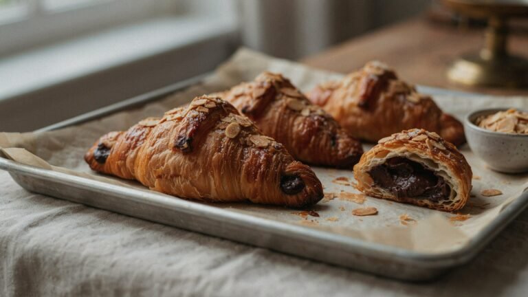 Vegan Chocolate Almond Croissants